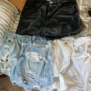 American eagle 90s boyfriend high rise midi shorts bundle